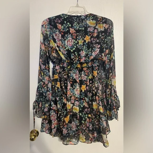 Free People Closer to the Heart Black Ruffled Tiered
Mini Dress NWT - Picture 5 of 7